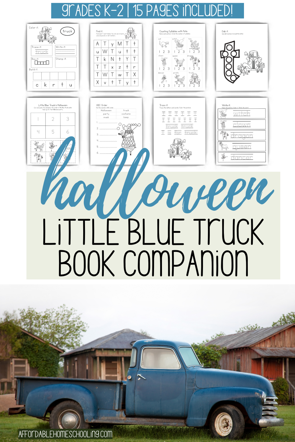 Little blue trucks halloween activities