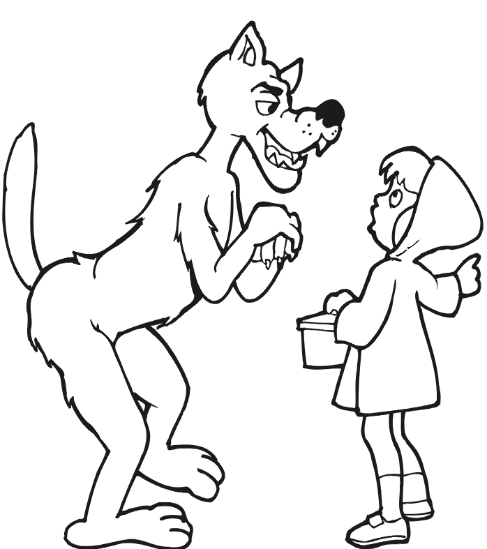 Coloring pages little red riding hood coloring page