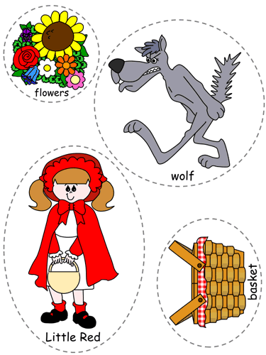 Little red riding hood felt board characters