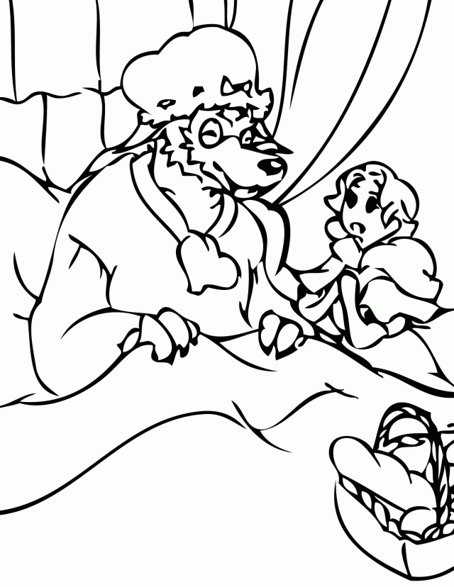 Coloring pages red riding hood coloring pages