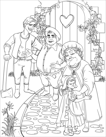 Woodcutters free grandma and little red riding hood coloring page free printable coloring pages