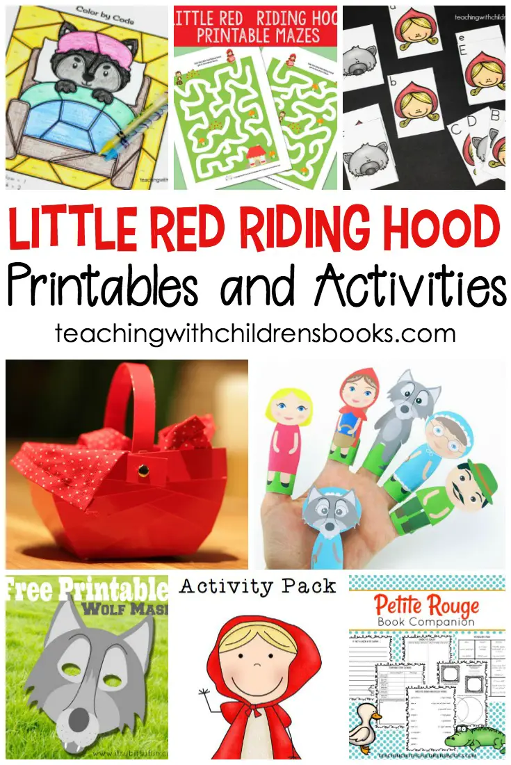 Little red riding hood story printable activities for kids