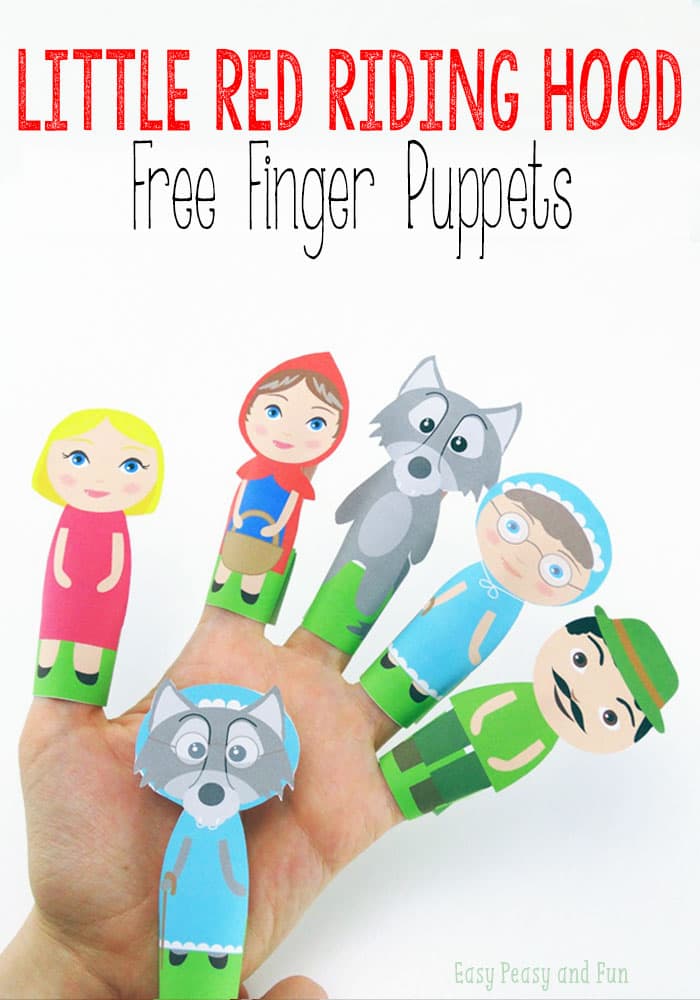 Little red riding hood finger puppets