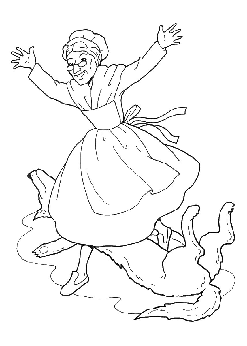 Little red riding hood coloring pages â birthday printable