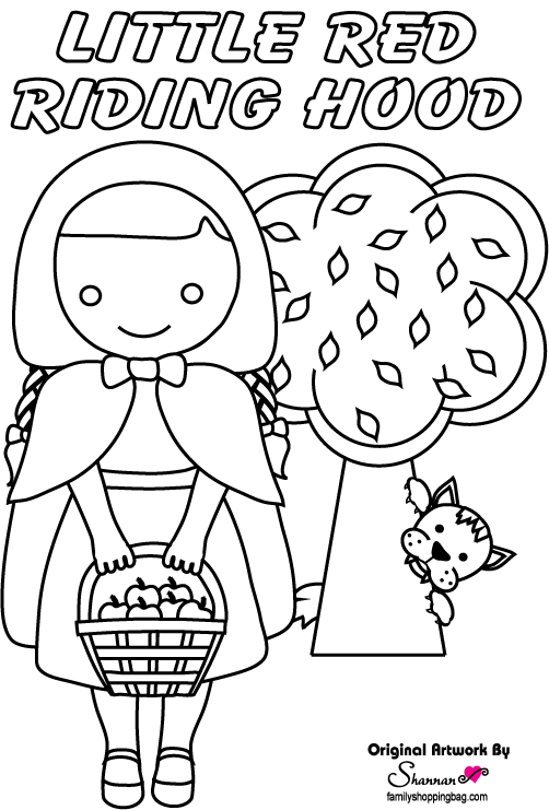 Coloring page red riding hood