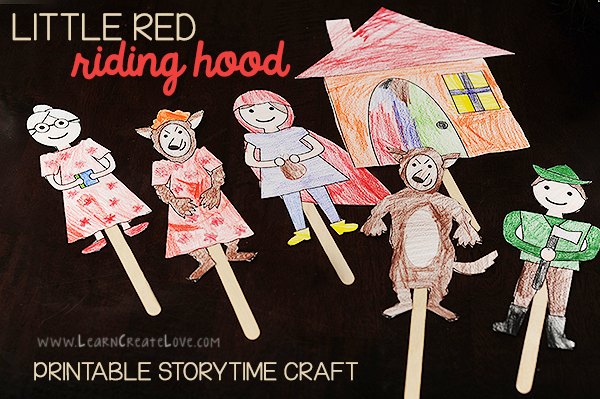 Printable storytime craft little red riding hood