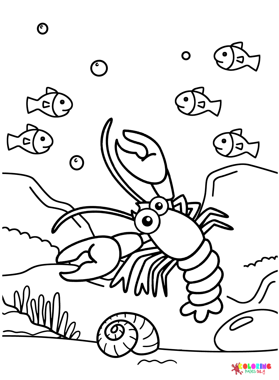 Lobster coloring pages printable for free download