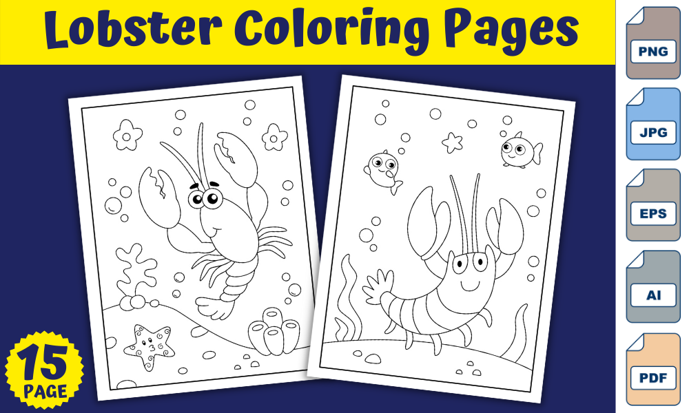 Lobster coloring pages