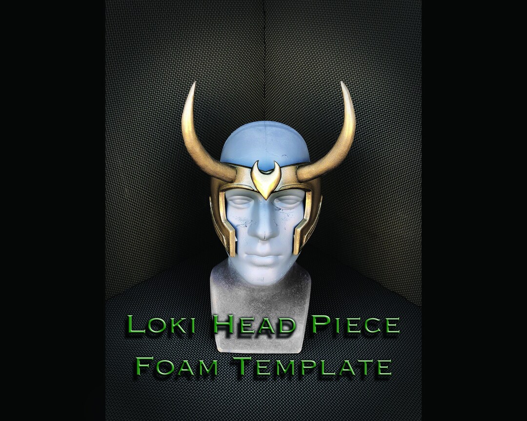 Loki head piece foam template