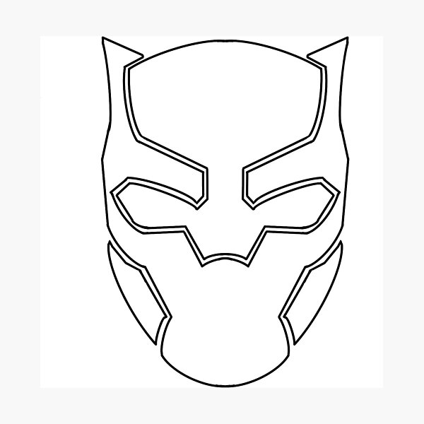 Black panther line drawing poster for sale by ally andrade