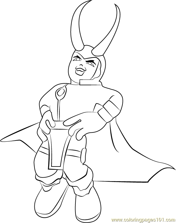 Loki coloring page for kids