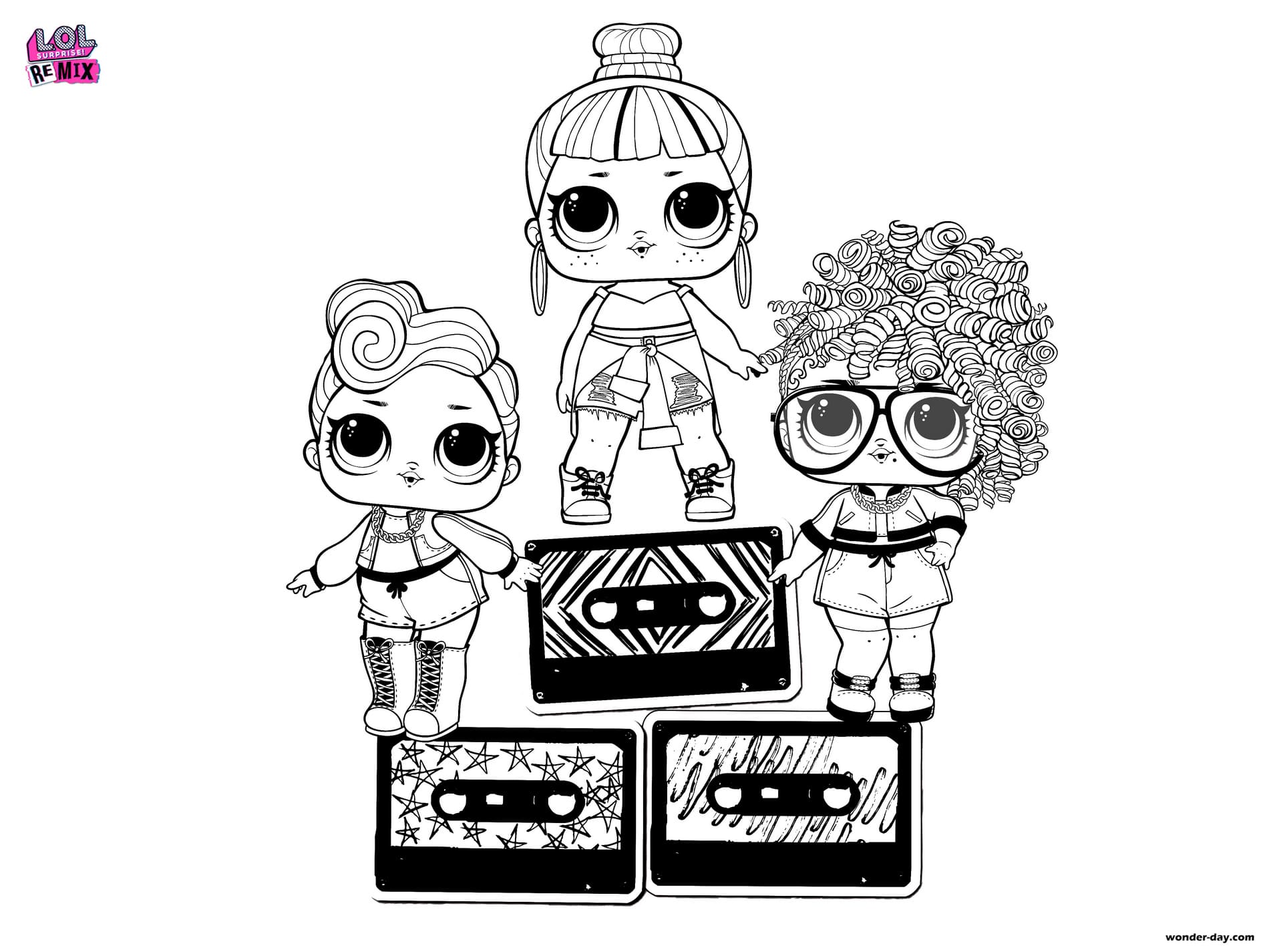 Lol surprise dolls coloring pages print in a format