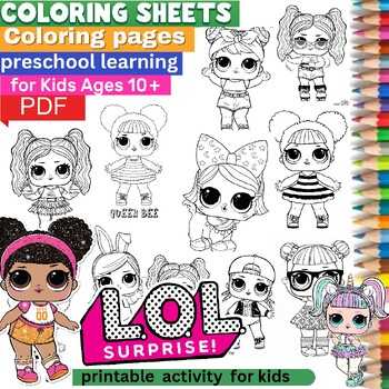 Lol surprise dolls coloring pages print in a format printable for kids