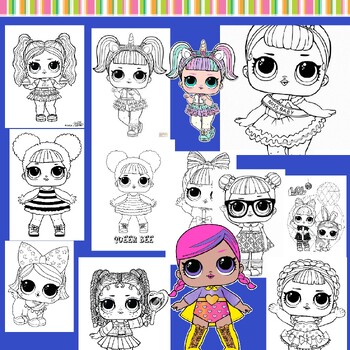 Lol surprise dolls coloring pages print in a format printable for kids