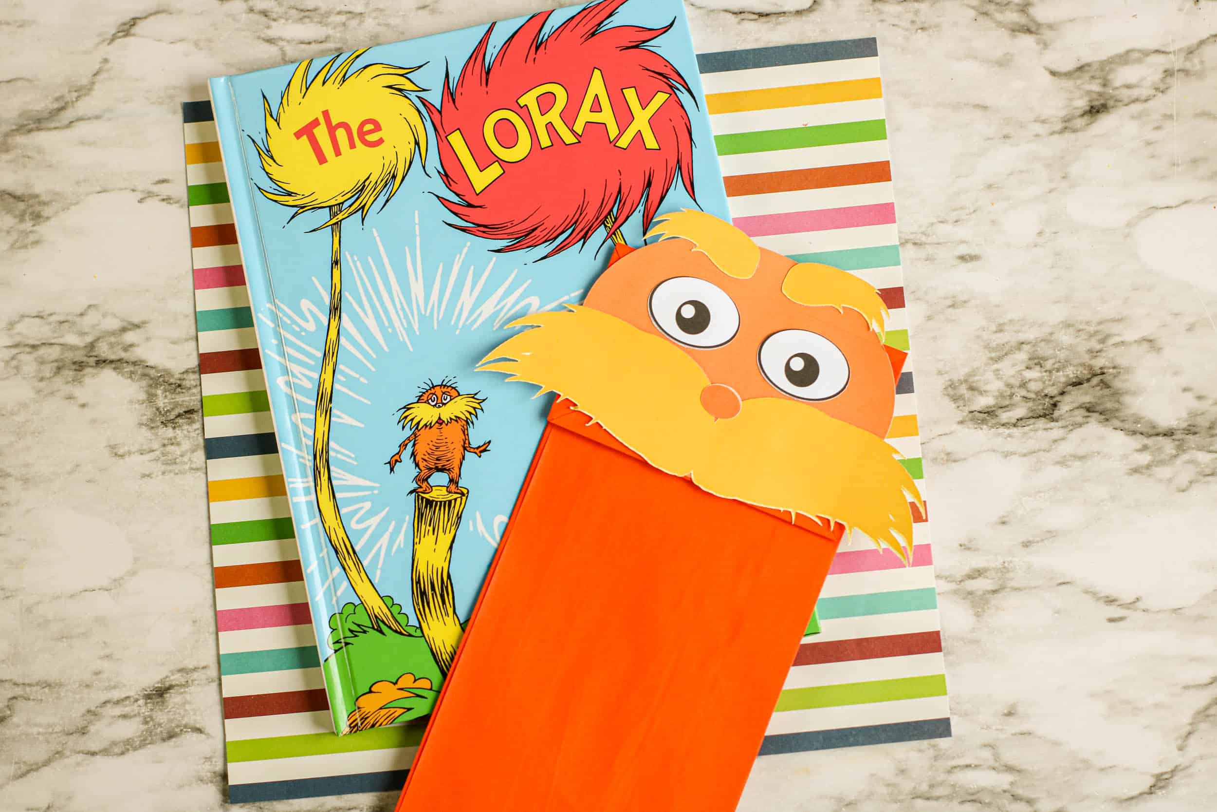 Craft for dr seuss fans lorax paper bag puppet