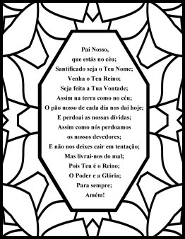 Free lords prayer coloring pages for kids languages french spanish brazilian portuguese indonesian hindi gujarati telugu desenhos grãtis para colorir da oraãão do senhor em portuguãªs brasileiro