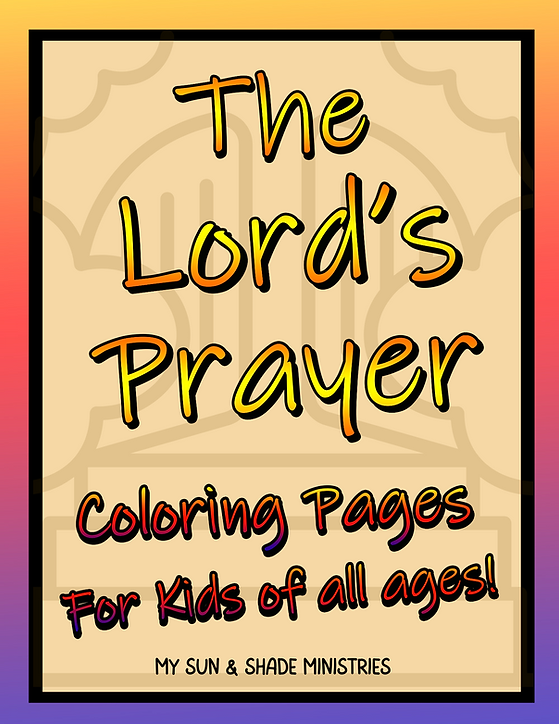 The lords prayer for kids youth craft booklet activity pdf printable pages my sun shade