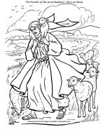 The parable of the good shepherd the lost sheep coloring pages