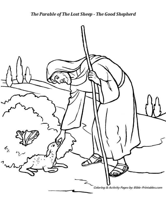 The parable of the lost sheep the lost sheep jesus coloring pages coloring pages