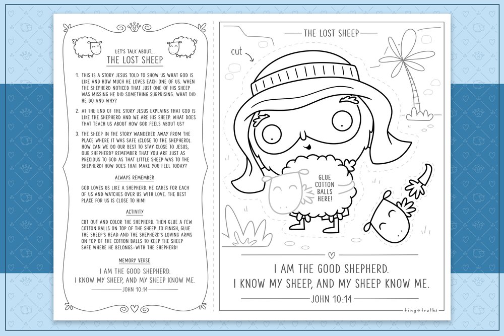 Tiny truths activities preview page â tiny truths illustrated bible