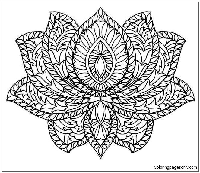 Lotus mandala coloring page free coloring pages online flower coloring pages mandala coloring pages lotus flower mandala