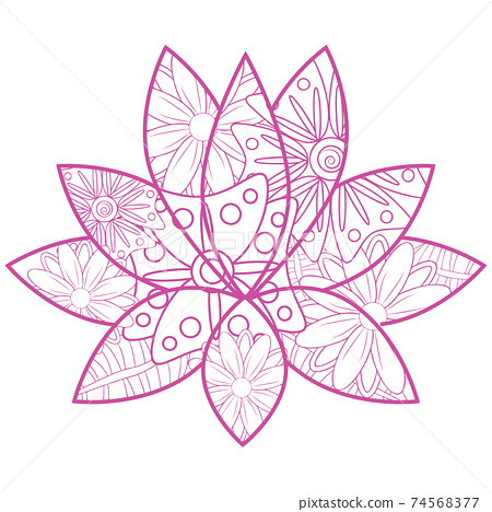 Lotus flower silhouette water lily oriental