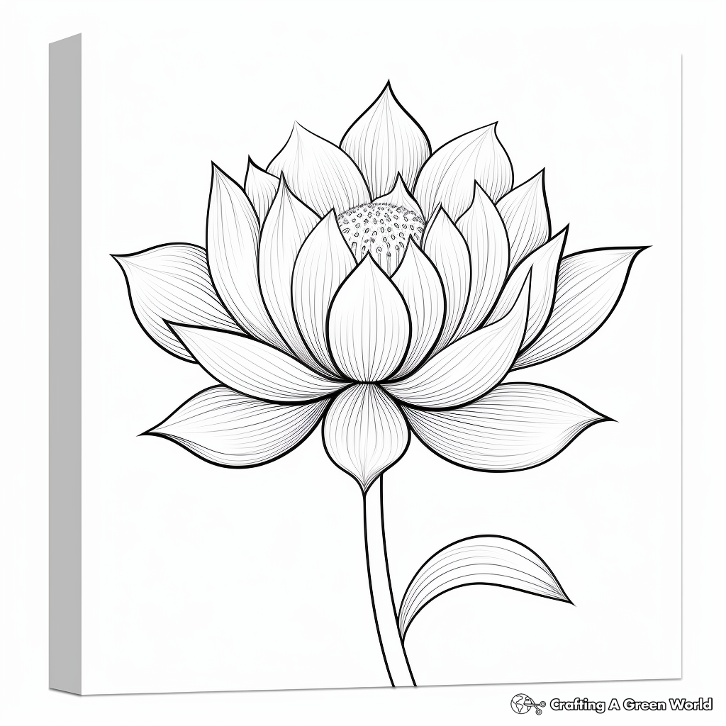 Lotus for adults coloring pages