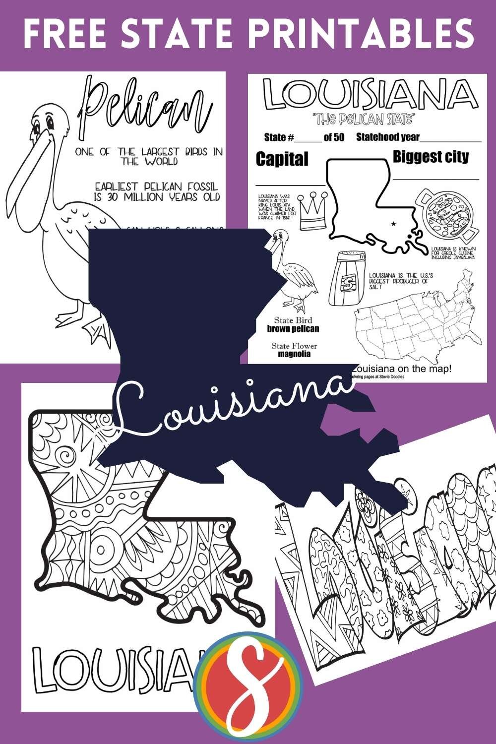 Free louisiana coloring pages â stevie doodles