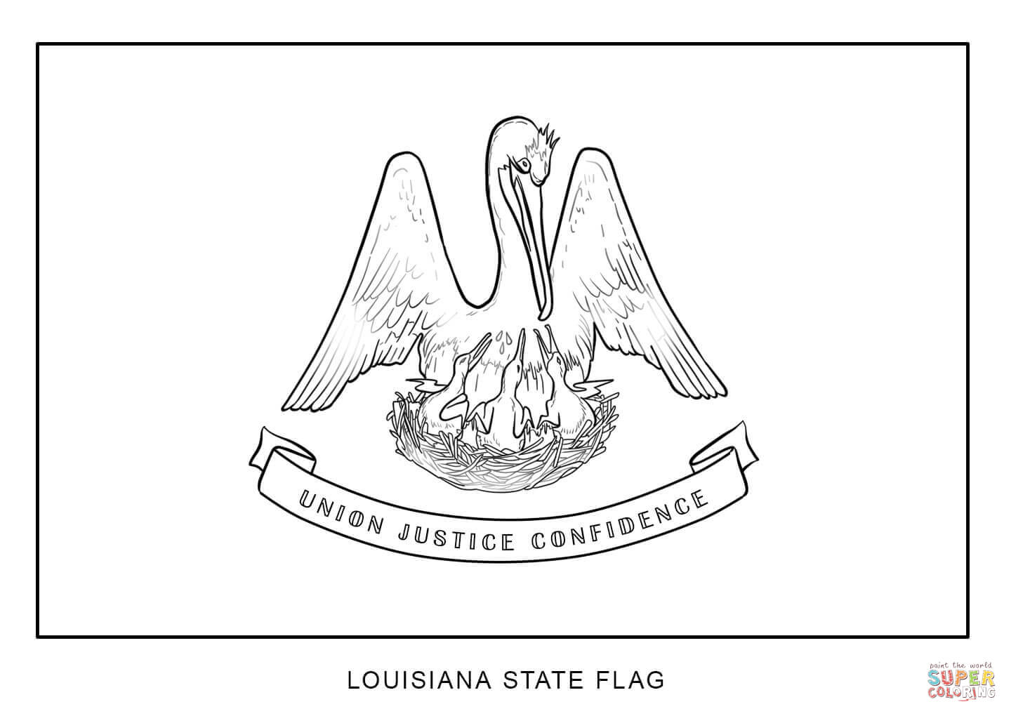 Flag of louisiana coloring page free printable coloring pages