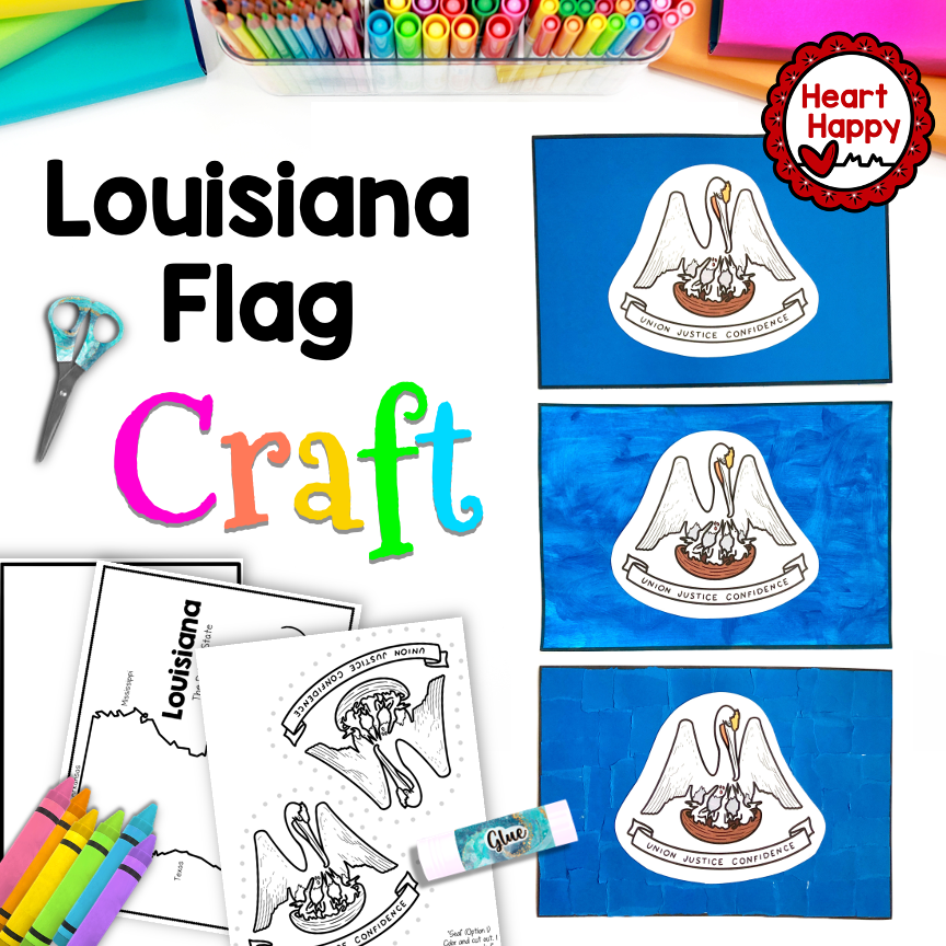 Louisiana state flag craft louisiana state symbols made by teachers