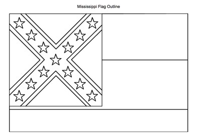 Louisiana state flag outline