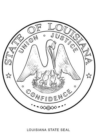 Louisiana state seal coloring page flag coloring pages detailed coloring pages coloring pages