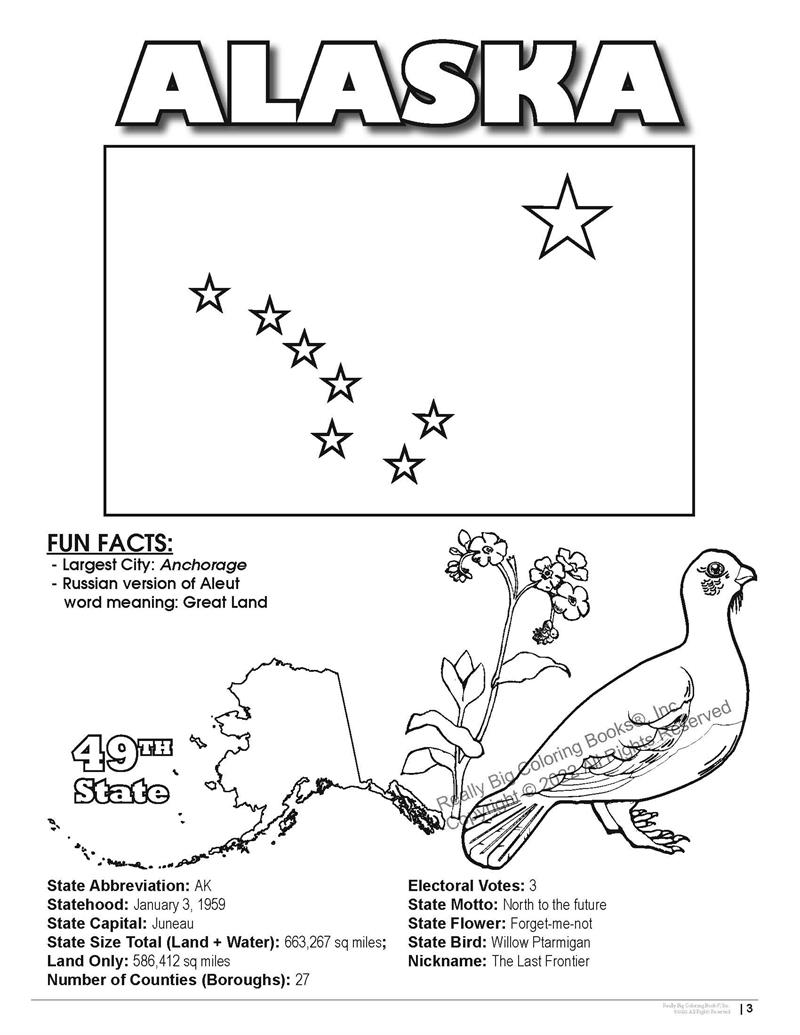 Alaska state coloring book