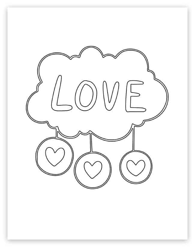 Free heart coloring pages to print and color