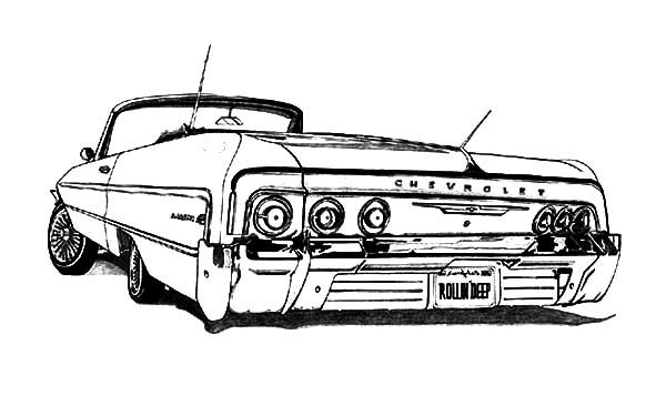 Car coloring pages â coloringrocks cars coloring pages lowrider cars lowriders