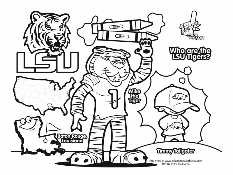 Lsu tigers coloring pages football coloring pages lsu lsu tigers