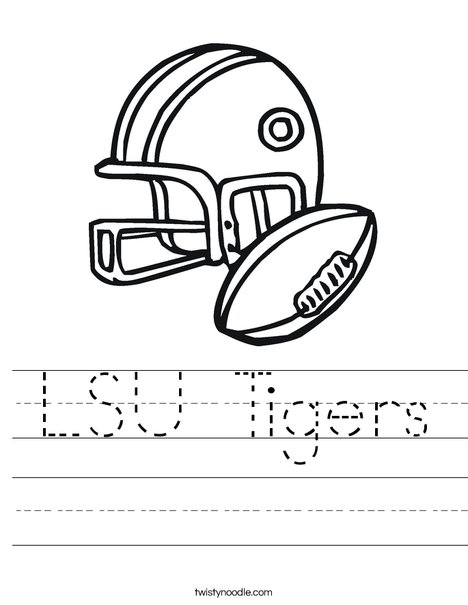 Lsu tigers worksheet