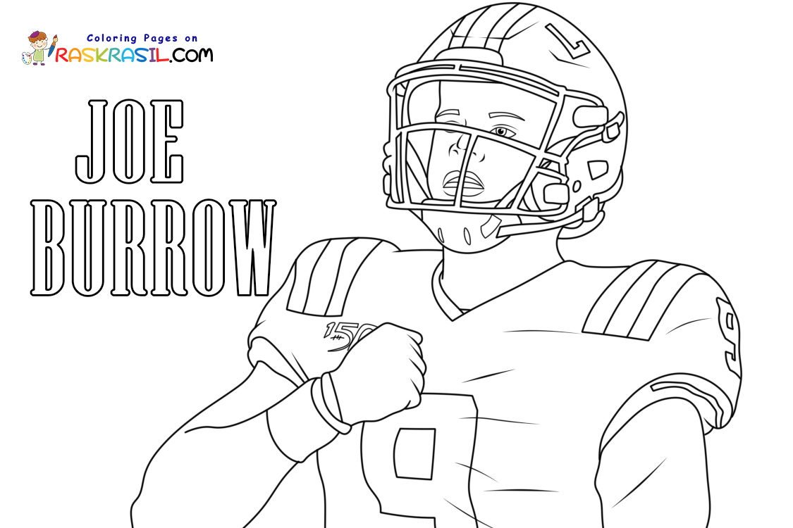 Joe burrow coloring pages