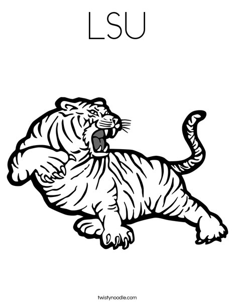 Lsu coloring page