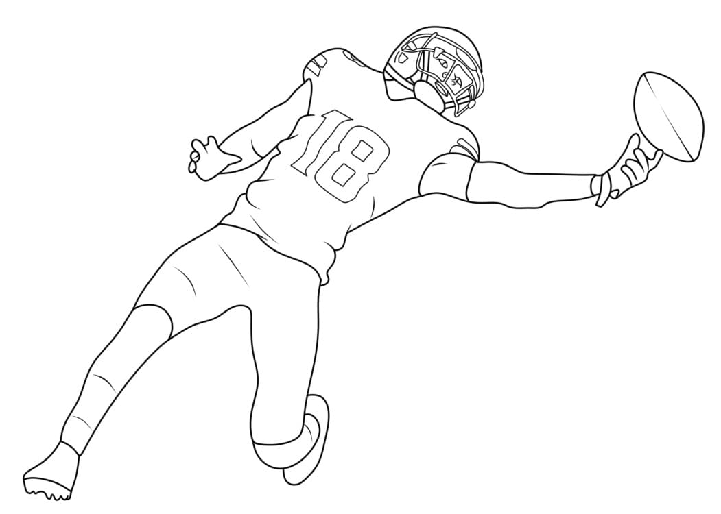 Print justin jefferson coloring page