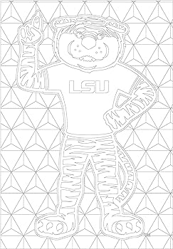 Ncaa lsu tigers adult coloring bookncaa adult coloring book yellow coloring pages hall darla sporting goods