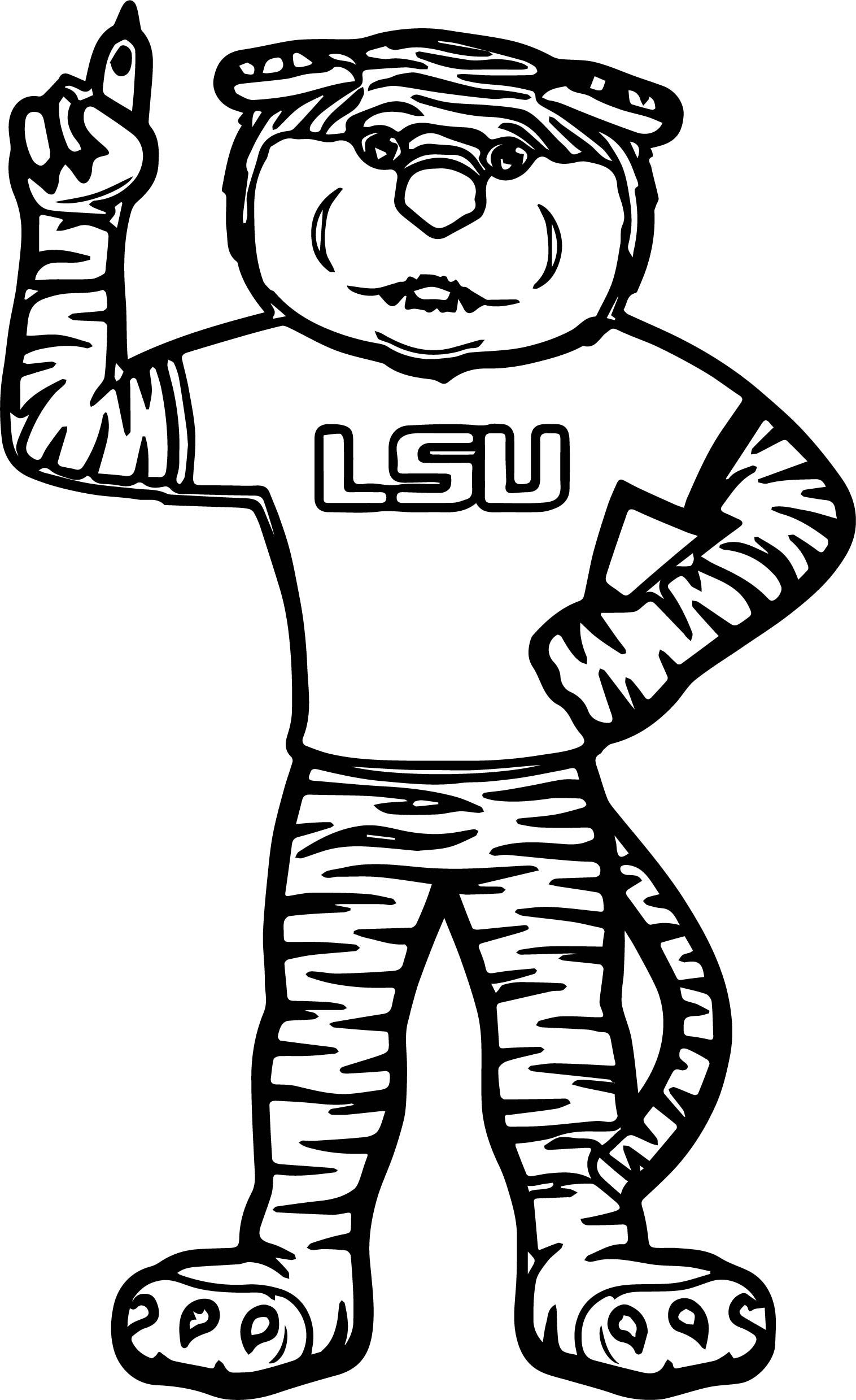 Lsu tiger coloring page wecoloringpage boyama sayfalarä yazdärälabilir renkli sayfalar lsu