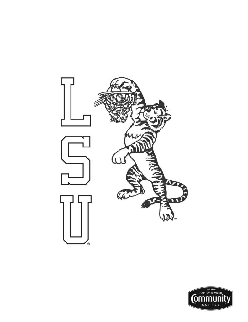 Coloring sheets from lsu athletics â lsu