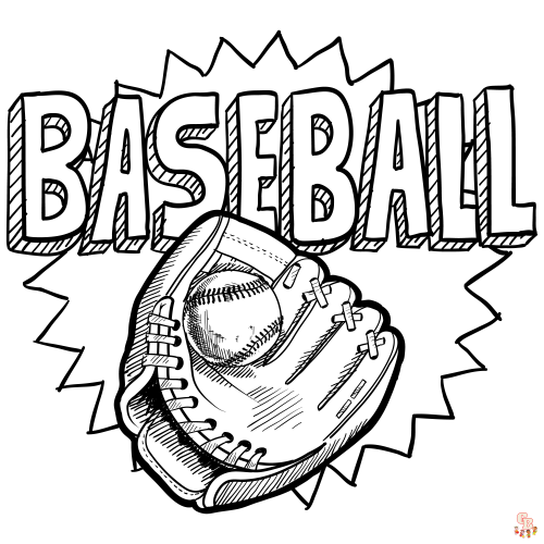 Exciting baseball coloring pages for kids and adults alike