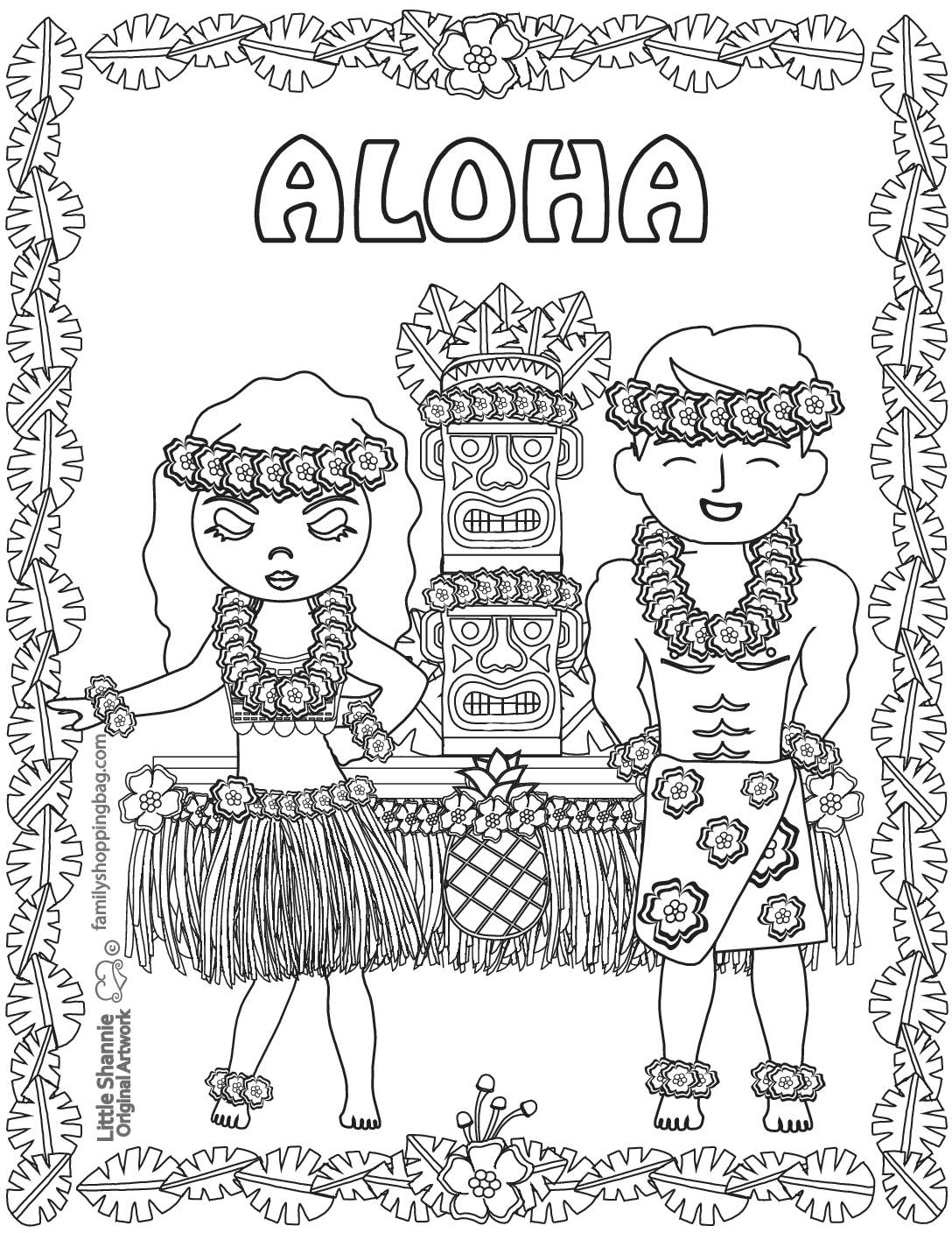 Coloring page luau