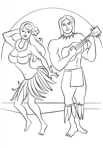 Luau party coloring page free printable coloring pages