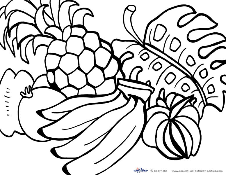 Printable luau coloring page