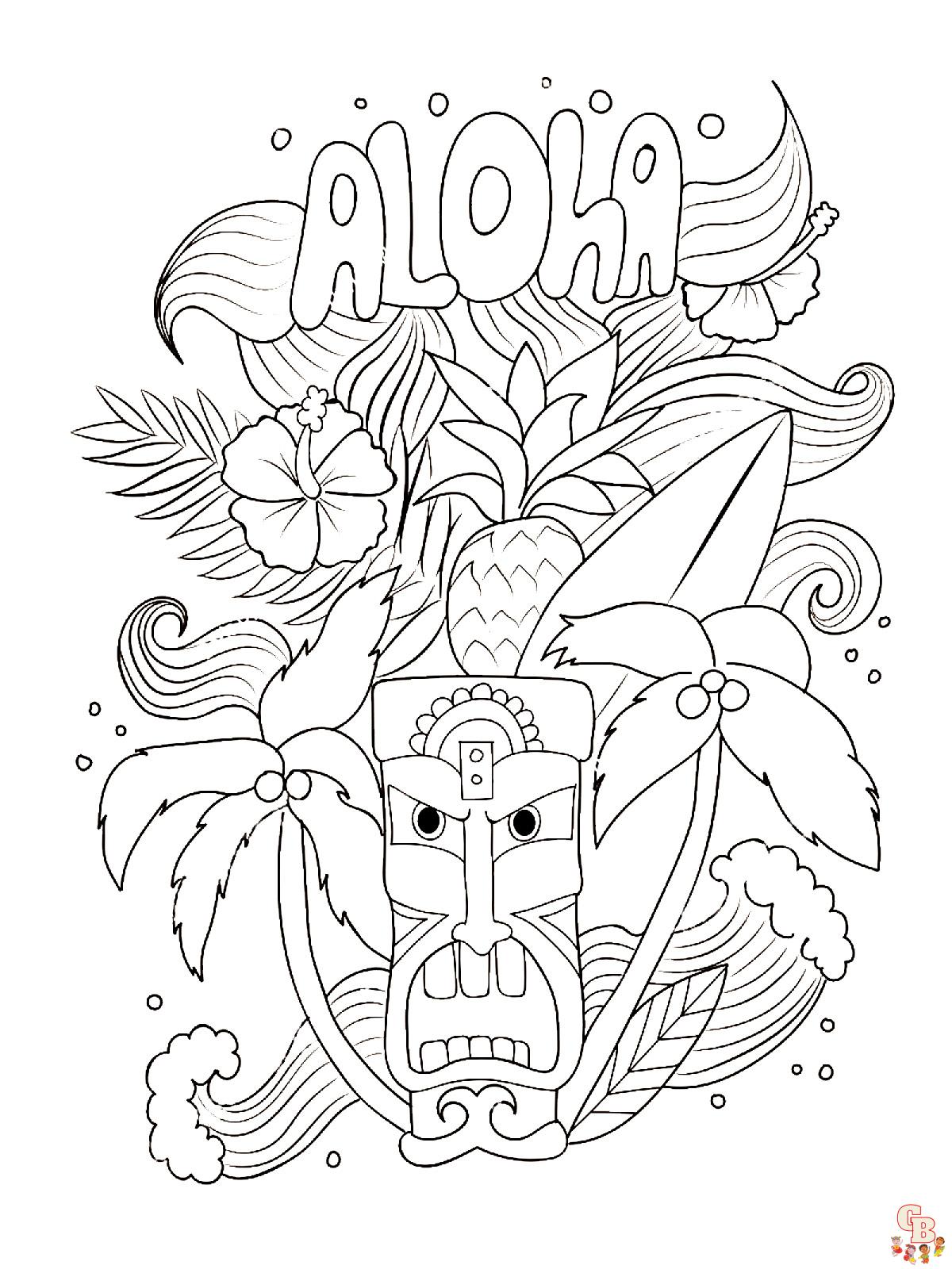 Aloha coloring pages