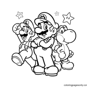 Luigi coloring pages printable for free download