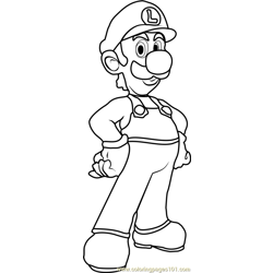 Luigi coloring pages for kids